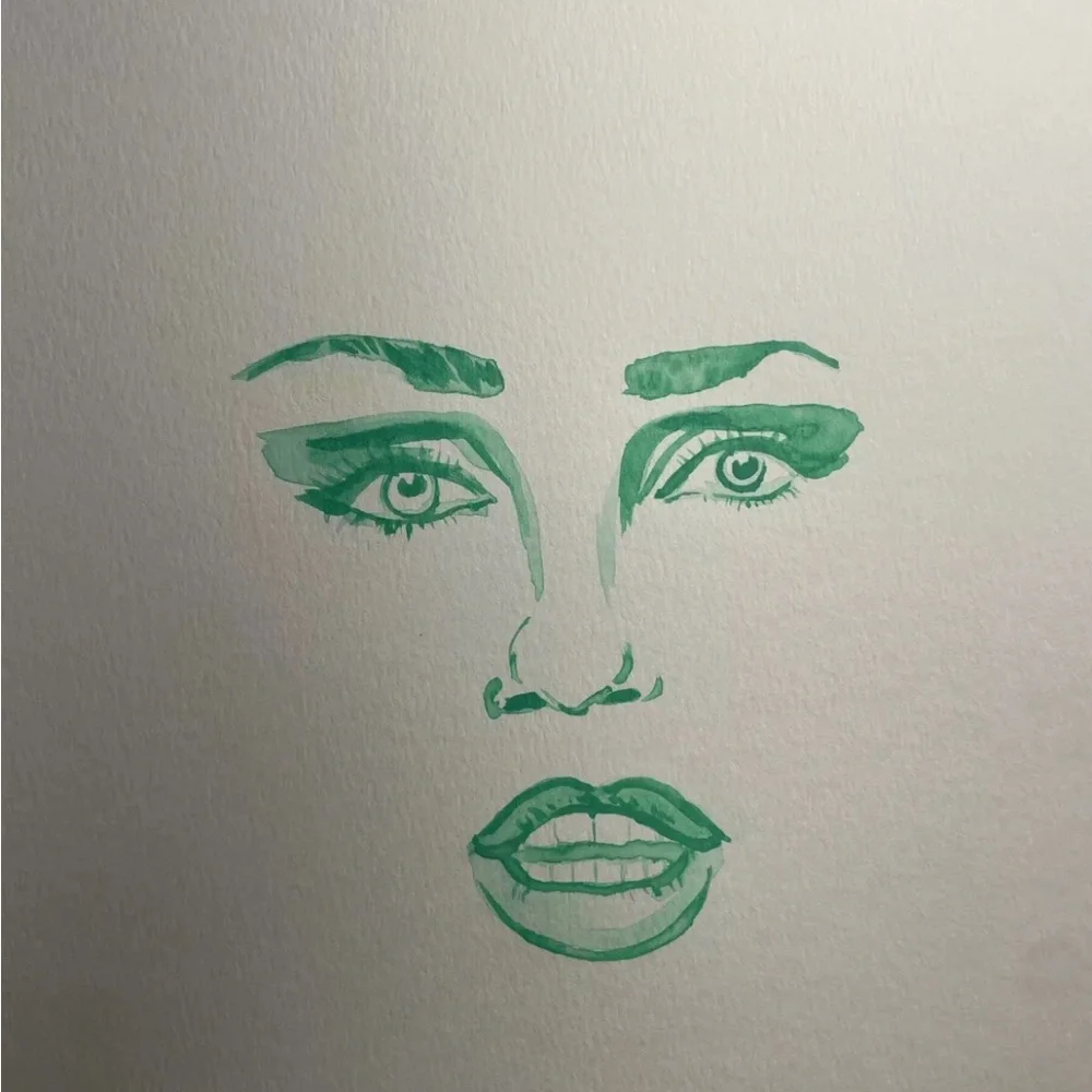 Miley Cyrus minimalist art watercolor wall decor one of a kind new - Picture 4 of 4